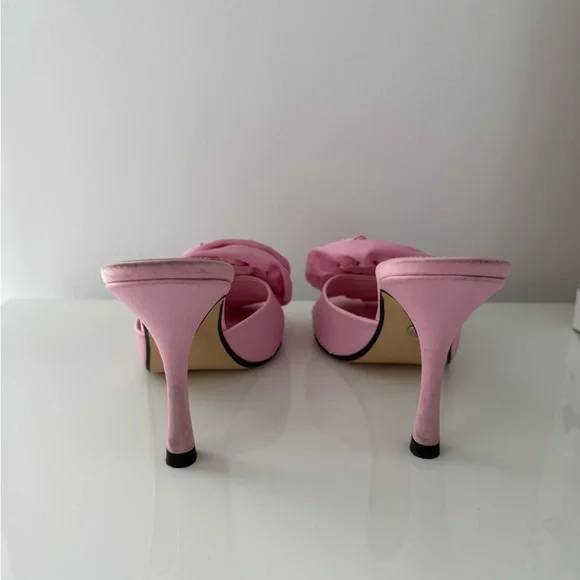 Zara | Satin Flower High Heel Slides - Picture 7 of 8